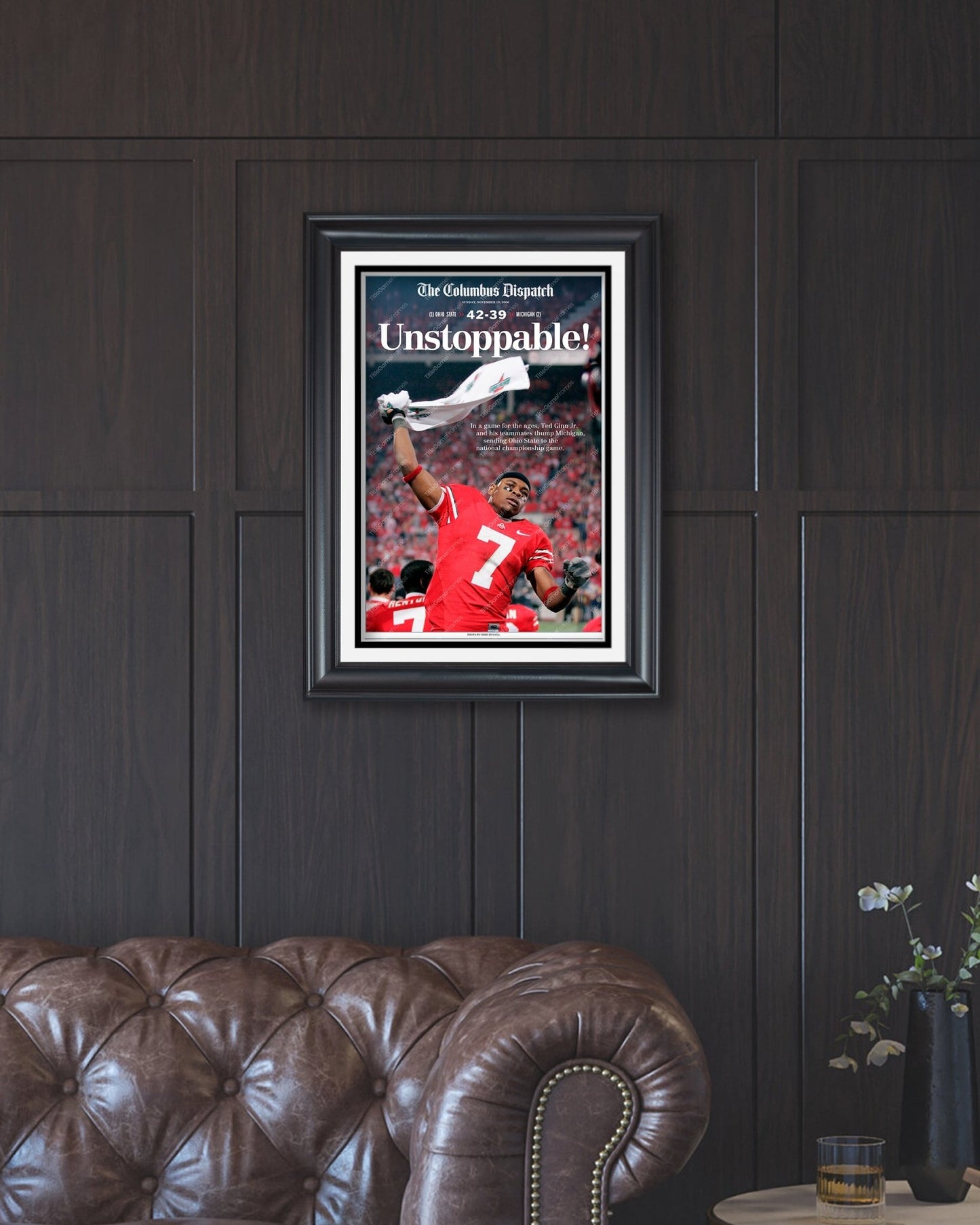 2006 Ohio State Defeats Michigan "Game of the Century" Framed Newspaper - TitleGameFrames.com