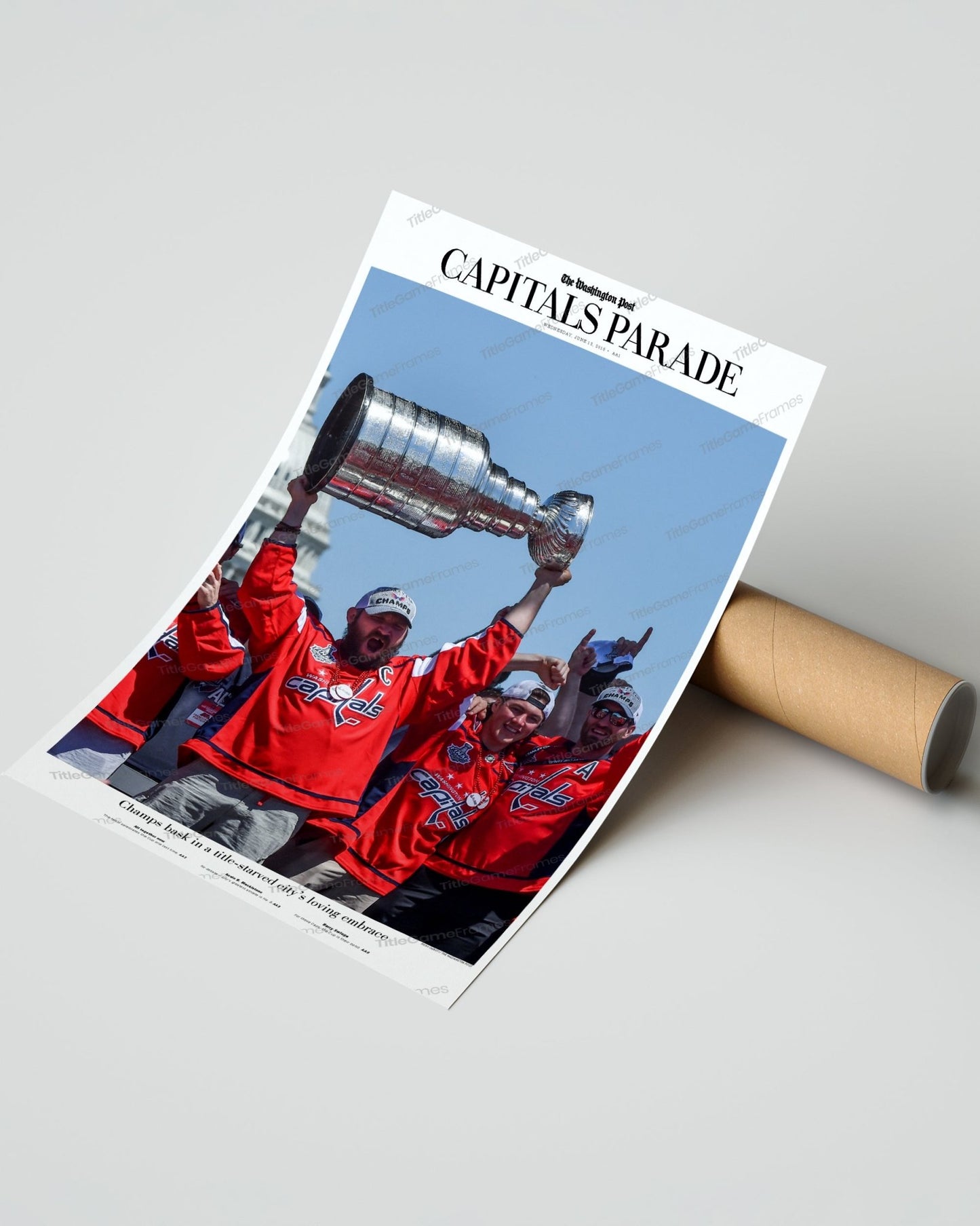 2018 Washington Capitals Stanley Cup 'Champions Parade' Commemorative Newspaper - TitleGameFrames.com