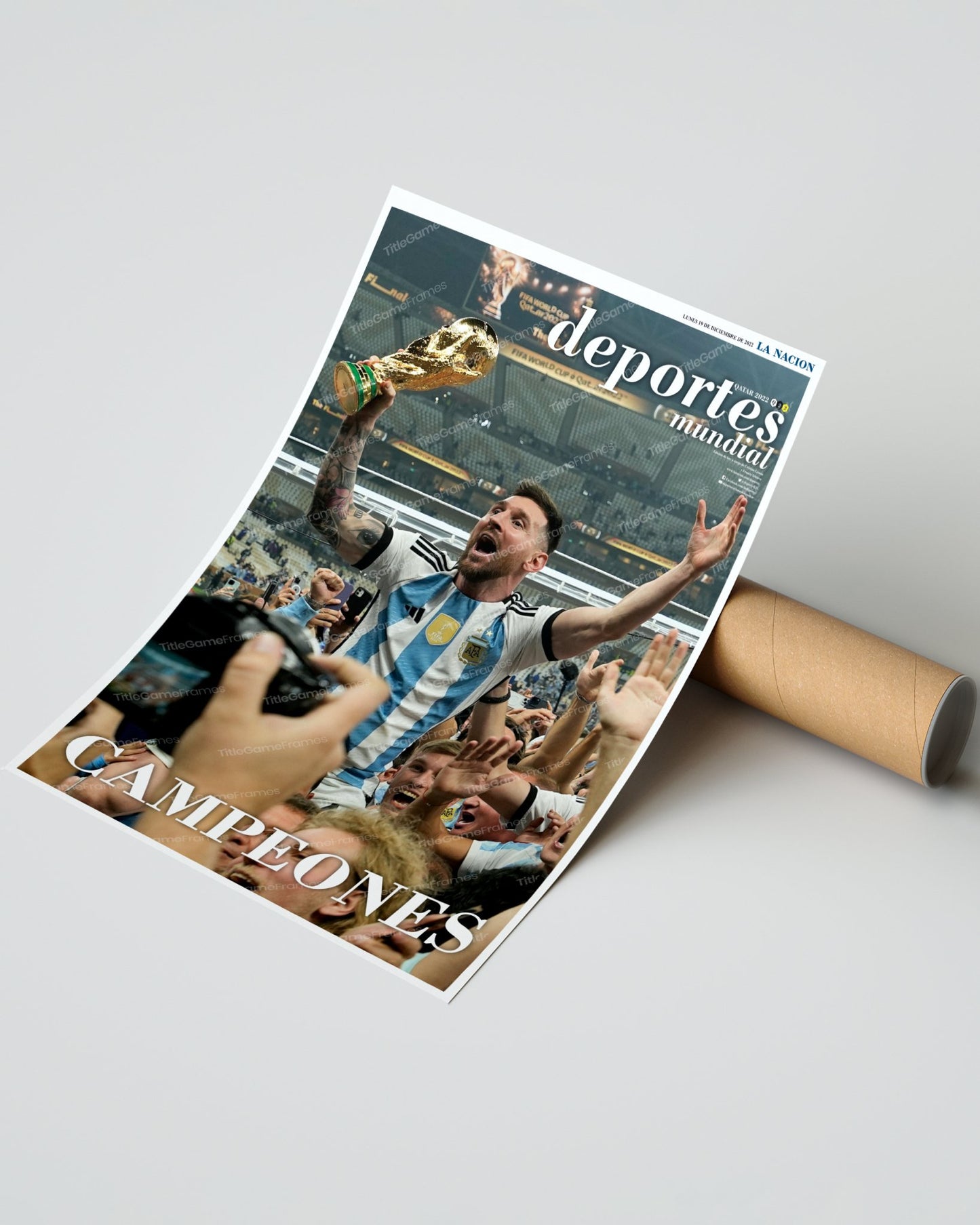 2022 Argentina's World Cup Triumph 'CAMPEONES' Commemorative Newspaper - Title Game Frames