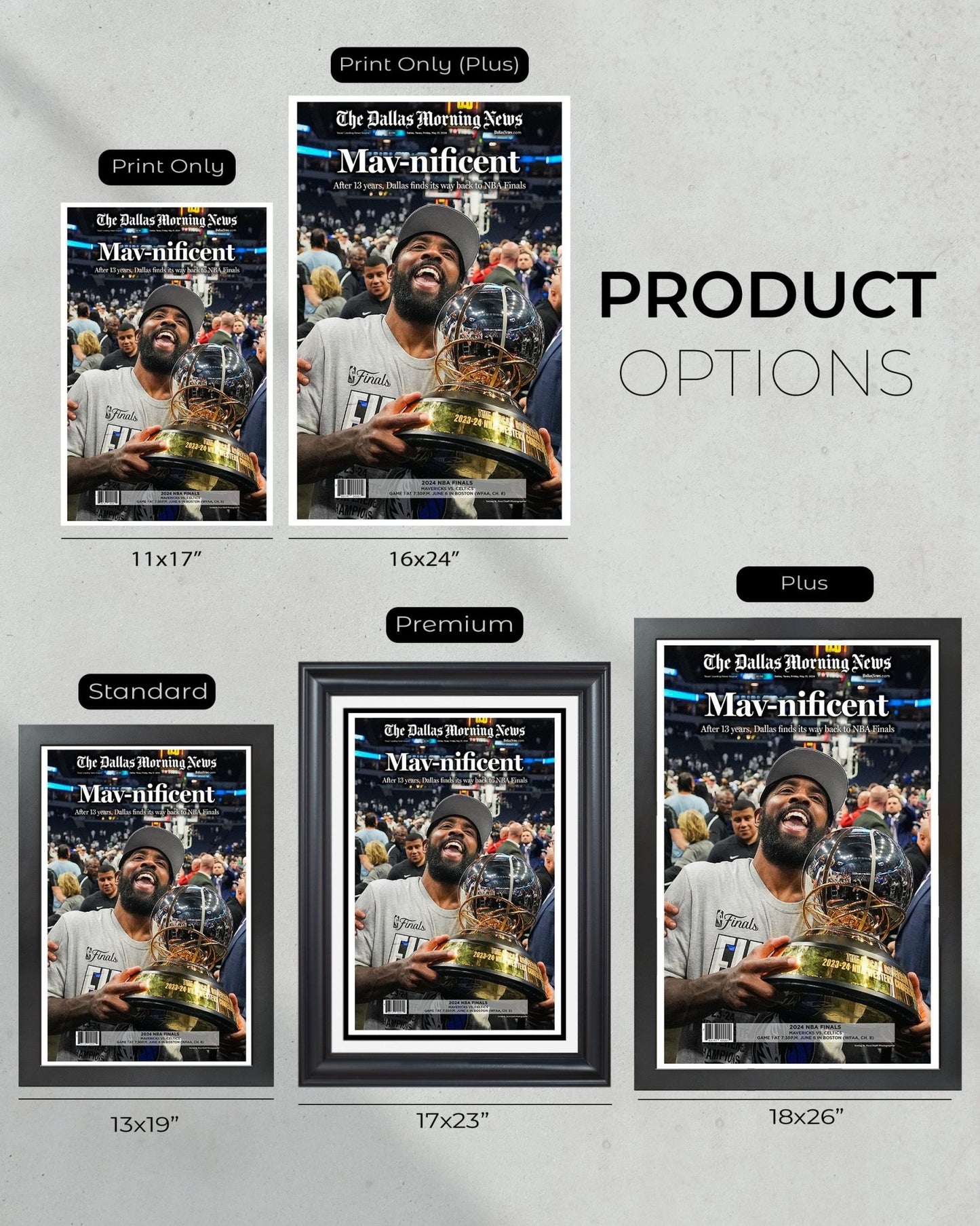 2024 Dallas Mavericks Western Conference Champions Commemorative Newspaper - Mavnificent - Title Game Frames