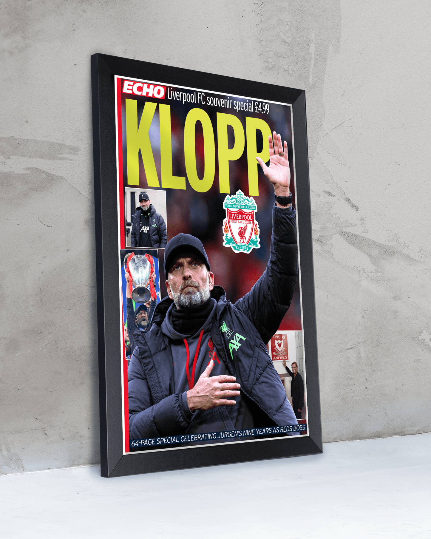 2024 Liverpool Football Farewell to Jurgen "KLOPP" Framed Newspaper - TitleGameFrames.com