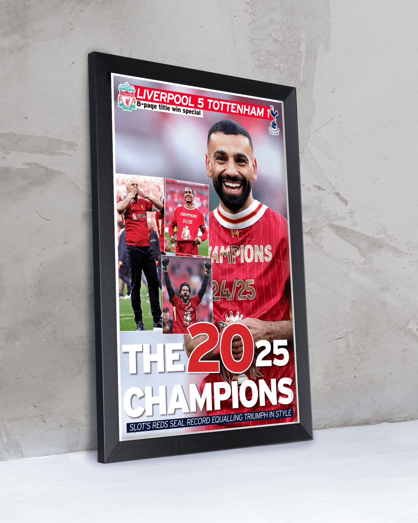 2025 Liverpool Football "CHAMPIONS" 20th English Title Special Edition Newspaper - TitleGameFrames.com