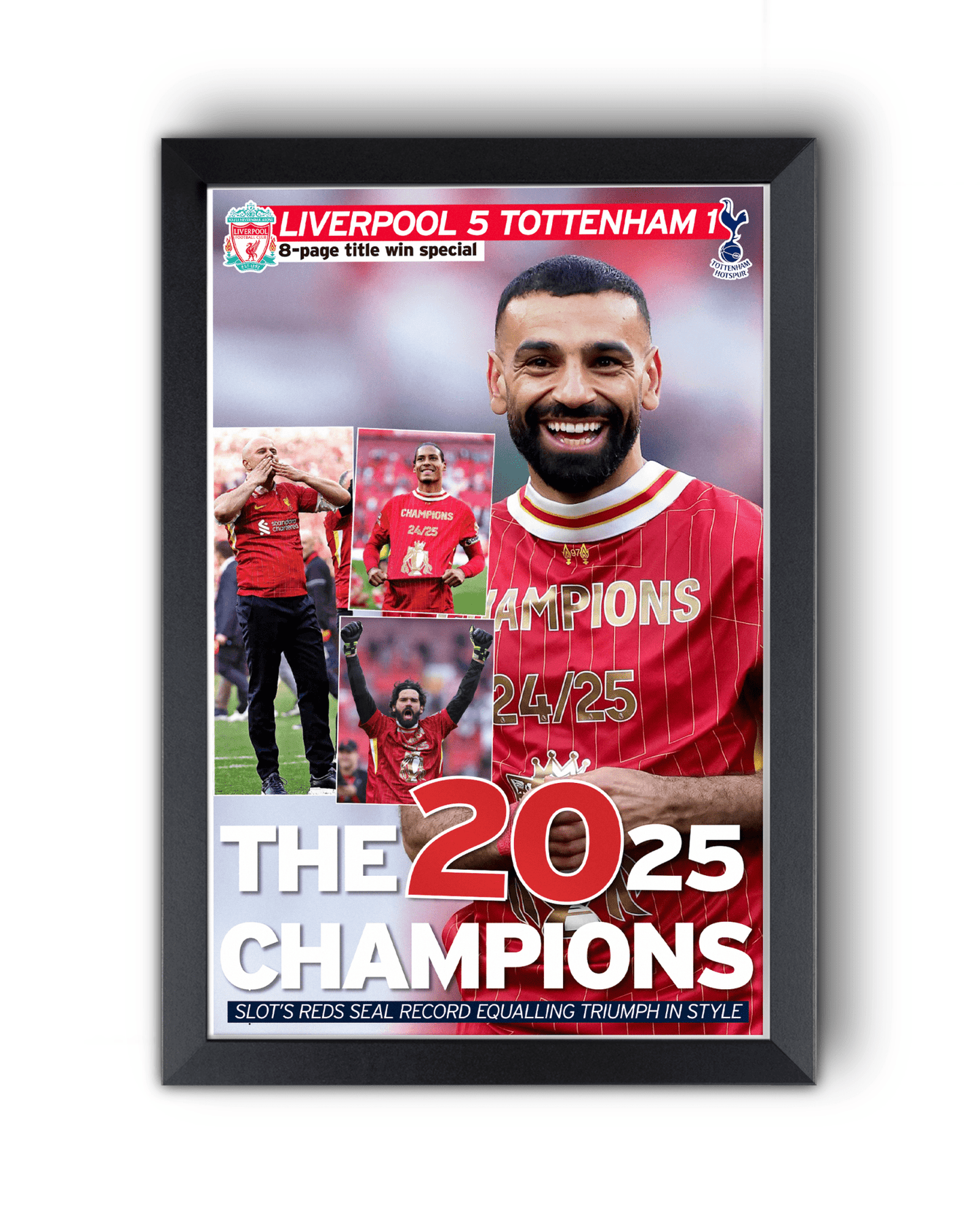 2025 Liverpool Football "CHAMPIONS" 20th English Title Special Edition Newspaper - TitleGameFrames.com
