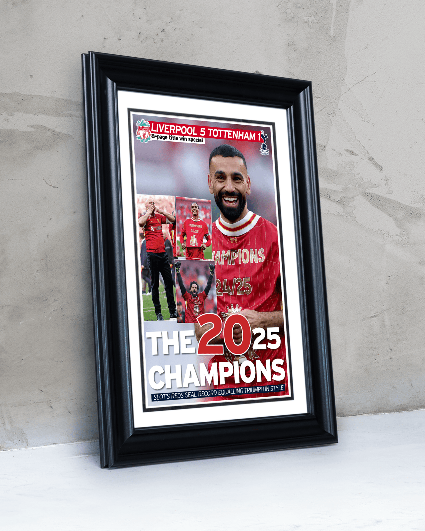 2025 Liverpool Football "CHAMPIONS" 20th English Title Special Edition Newspaper - TitleGameFrames.com