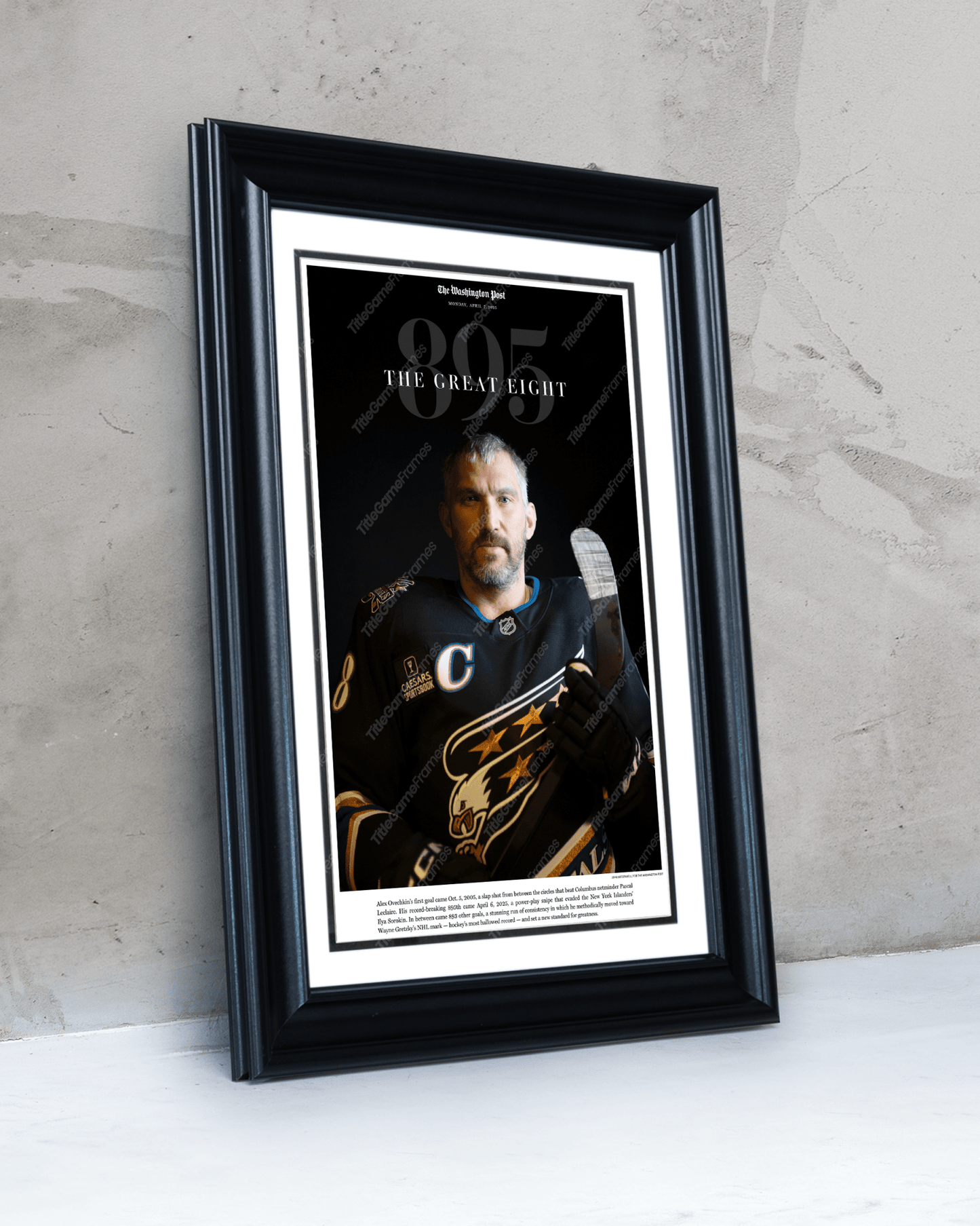 Alex Ovechkin Career Goal Milestones Newspaper Set – 700th, 800th & Record 895th Goals - TitleGameFrames.com