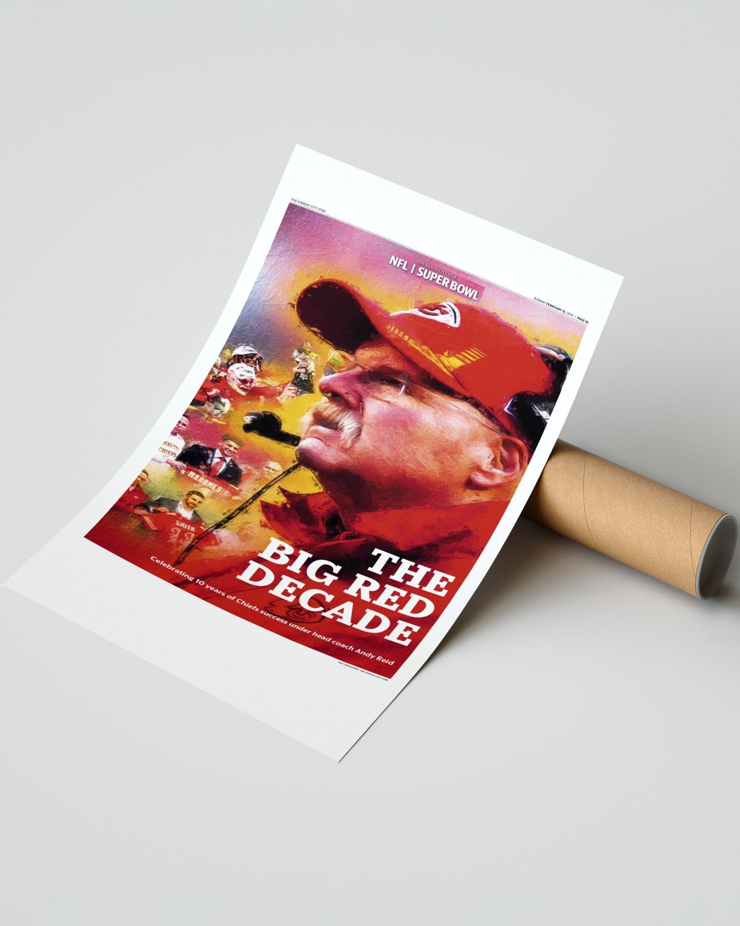 Andy Reid Chiefs “The Big Red Decade” Framed Commemorative Poster - Title Game Frames