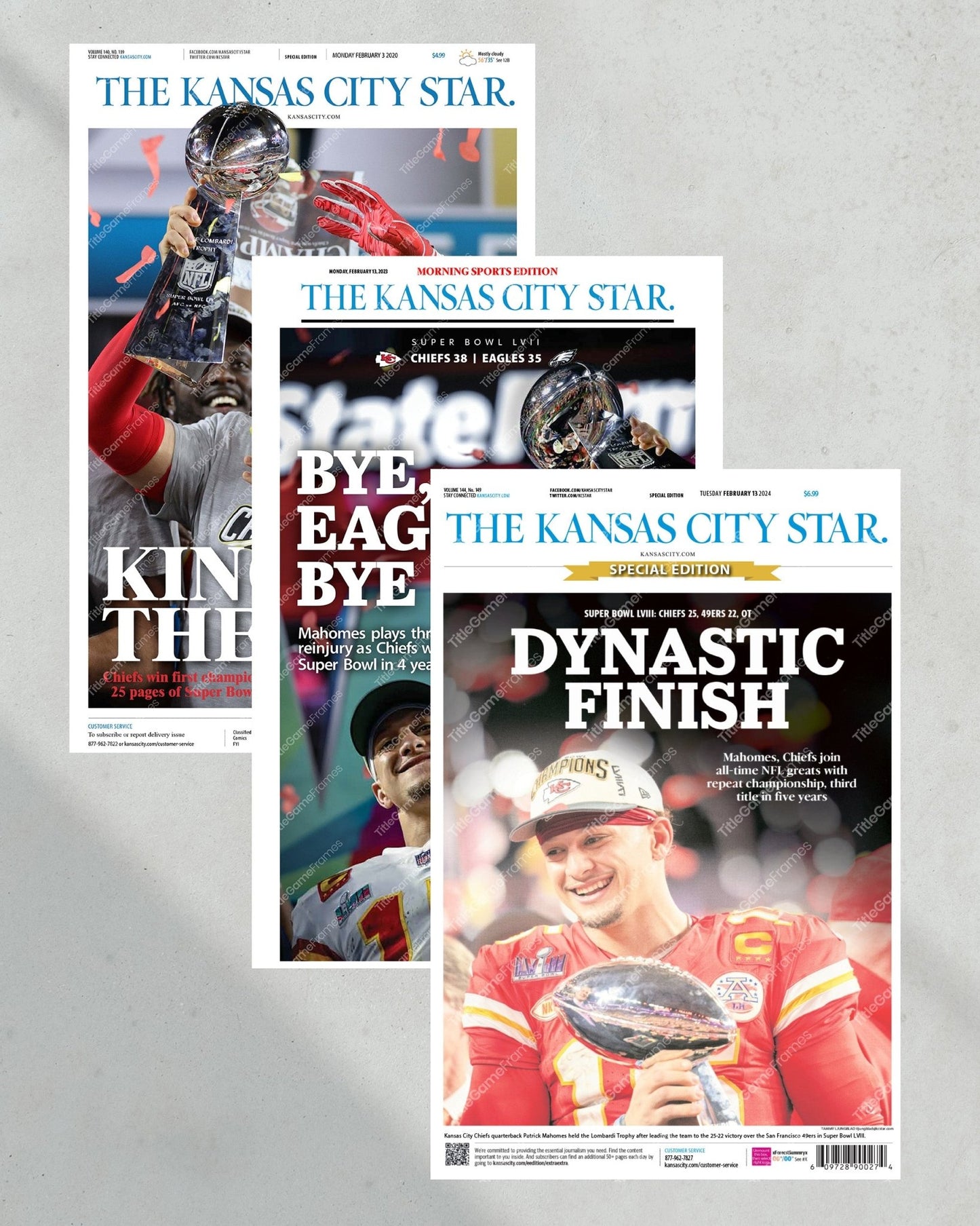 2024 Kansas City Chiefs Super Bowl Champions - Ultimate Collector's Edition - Title Game Frames