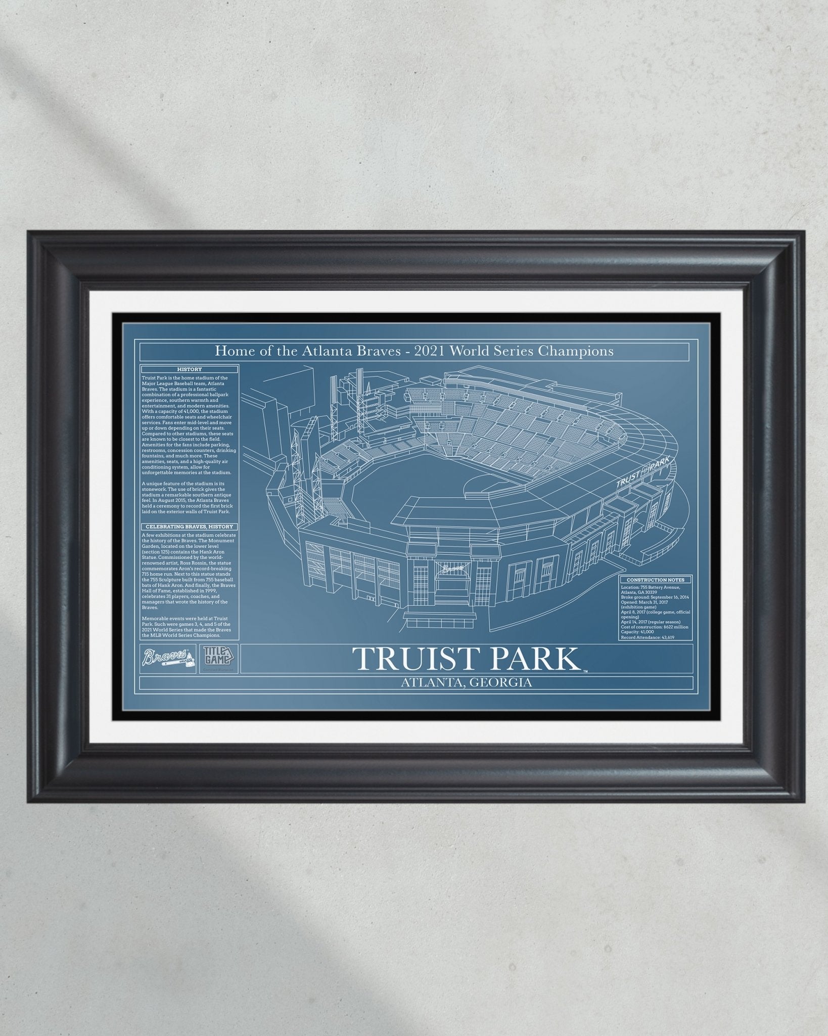 Atlanta Braves Truist Park Ballpark Stadium Blueprint – Title Game