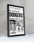 1963 LA Dodgers World Series Champs Framed Newspaper Print - TitleGameFrames.com