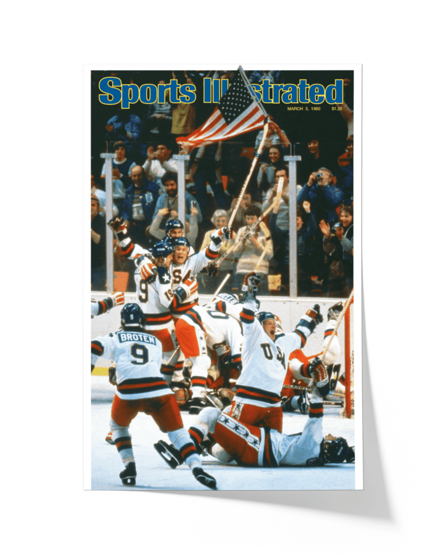 1980 Team USA Hockey “Miracle on Ice” Olympic Gold Celebration Vintage Cover Print - TitleGameFrames.com