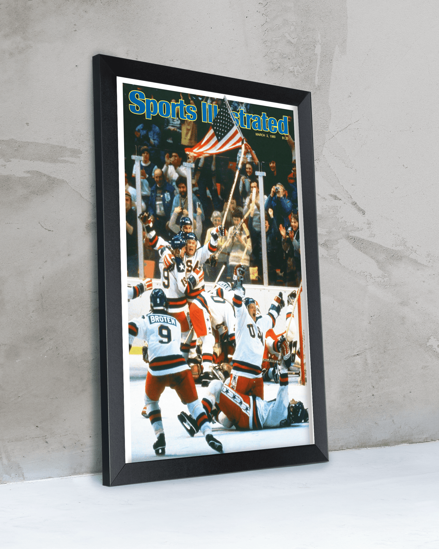1980 Team USA Hockey “Miracle on Ice” Olympic Gold Celebration Vintage Cover Print - TitleGameFrames.com