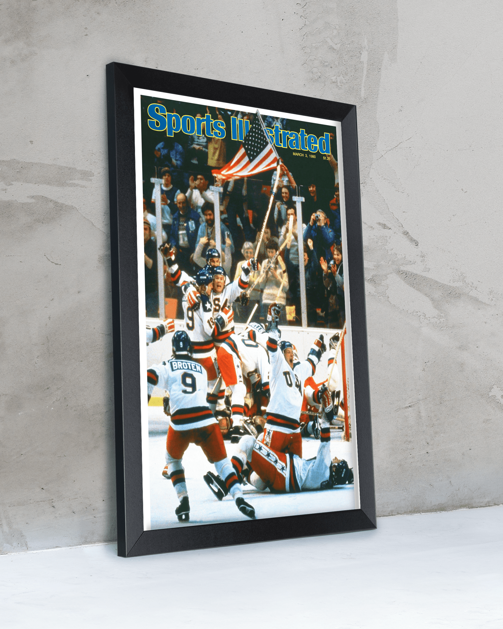 1980 Team USA Hockey “Miracle on Ice” Olympic Gold Celebration Vintage Cover Print - TitleGameFrames.com