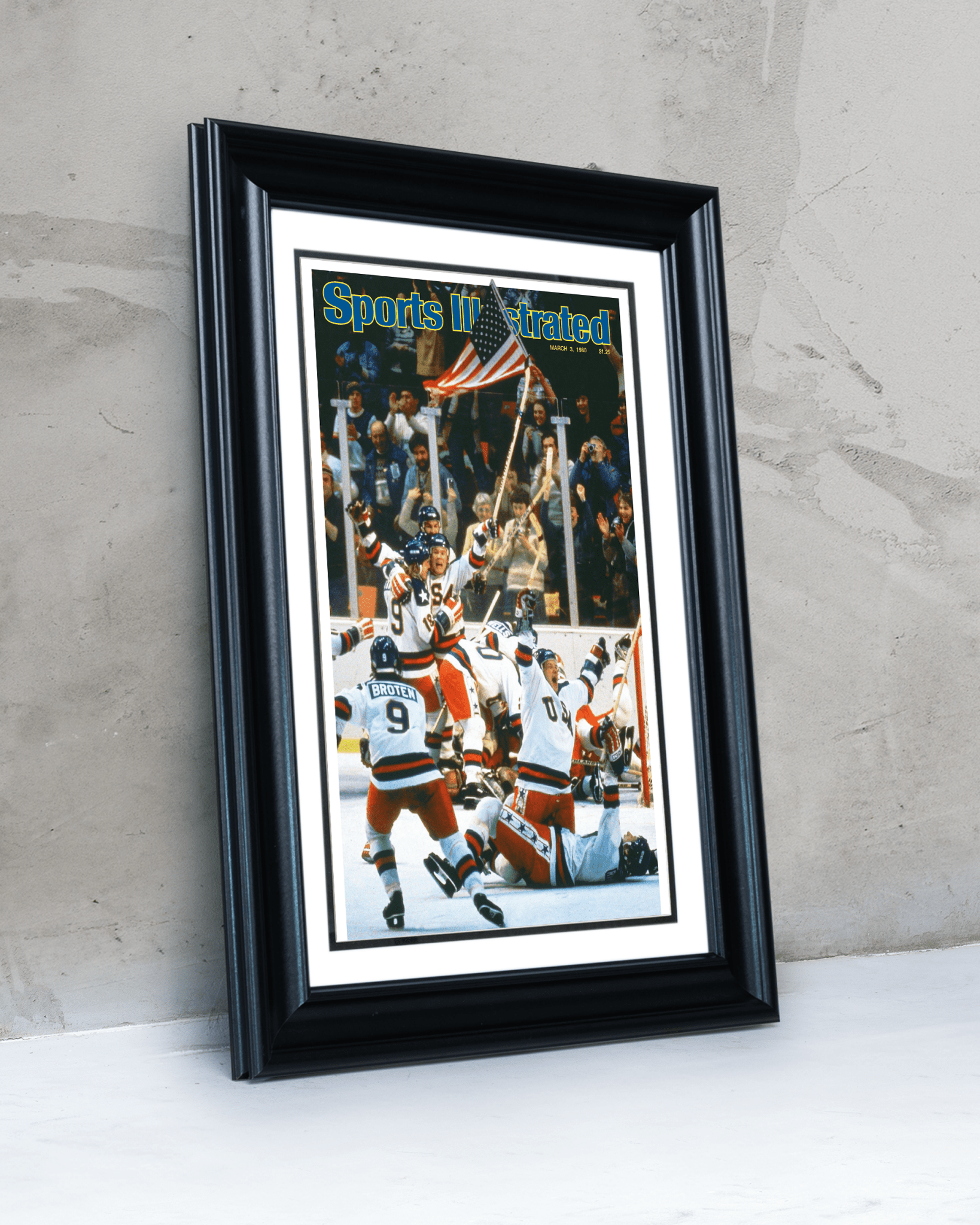 1980 Team USA Hockey “Miracle on Ice” Olympic Gold Celebration Vintage Cover Print - TitleGameFrames.com