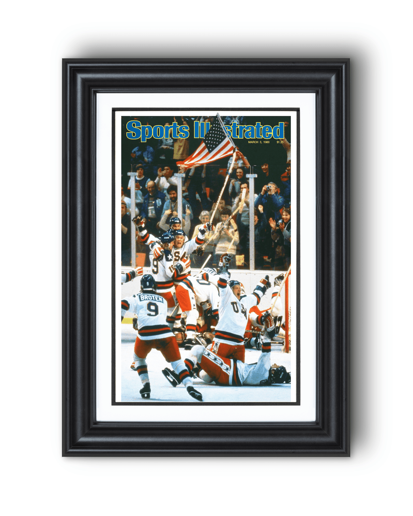 1980 Team USA Hockey “Miracle on Ice” Olympic Gold Celebration Vintage Cover Print - TitleGameFrames.com