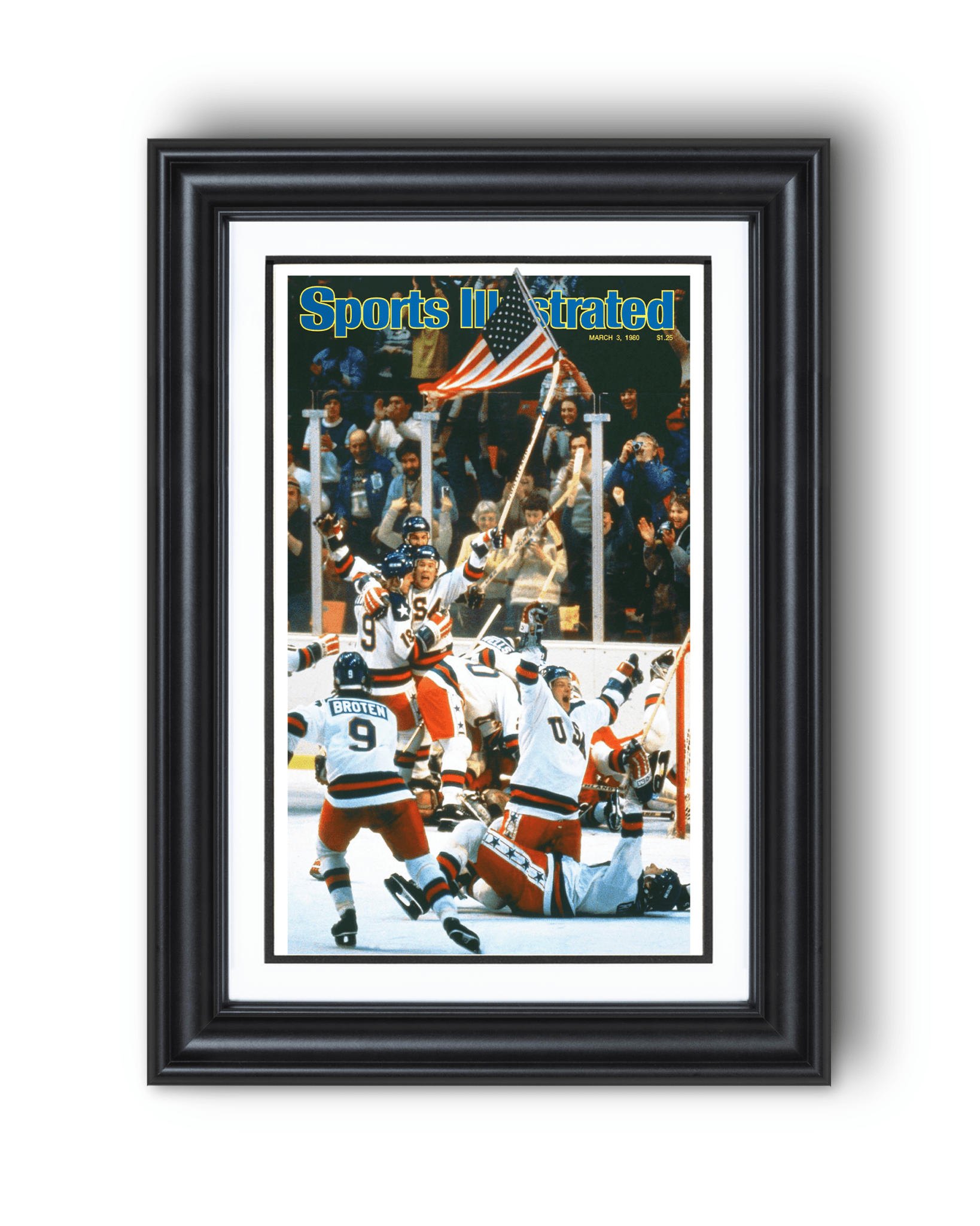 1980 Team USA Hockey “Miracle on Ice” Olympic Gold Celebration Vintage Cover Print - TitleGameFrames.com