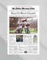 1994 Dallas Cowboys Back to Back Super Bowl Champions Framed Front Page Newspaper Print - Title Game Frames