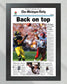 1997 Michigan Wolverines NCAA College Football National Champions 'Back on top' Framed Front Page Newspaper Print - Title Game Frames