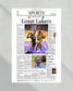 2000 Los Angeles Lakers NBA Champion Framed Front Page Newspaper Print - TitleGameFrames.com