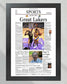 2000 Los Angeles Lakers NBA Champion Framed Front Page Newspaper Print - TitleGameFrames.com