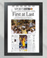 2000 Los Angeles Lakers NBA Champions Framed Newspaper Front Page Newspaper Print Kobe and Shaq Staples Center - Title Game Frames
