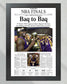 2001 Los Angeles Lakers NBA Champion Framed Front Page Newspaper Print - TitleGameFrames.com