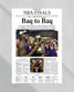 2001 Los Angeles Lakers NBA Champion Framed Front Page Newspaper Print - TitleGameFrames.com