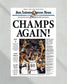 2003 San Antonio Spurs Framed Newspaper Cover Print David Robinson and Tim Duncan - Title Game Frames