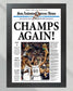 2003 San Antonio Spurs Framed Newspaper Cover Print David Robinson and Tim Duncan - Title Game Frames