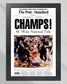 2003 Syracuse Orangemen NCAA College Basketball Champions Framed Front Page Newspaper Print - TitleGameFrames.com