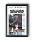 2006 Florida Gators NCAA College Basketball 'CHOMPIONS!' Framed Newspaper - TitleGameFrames.com