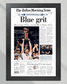2011 Dallas Mavericks NBA Basketball Championship 'Blue grit' Framed Newspaper - TitleGameFrames.com