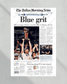 2011 Dallas Mavericks NBA Basketball Championship 'Blue grit' Framed Newspaper - TitleGameFrames.com