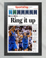 2011 Dallas Mavericks NBA Champions 'Ring it up' Framed Front Page Newspaper - TitleGameFrames.com