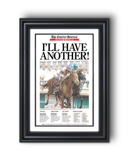 2012 Kentucky Derby “I’ll Have Another!” Winner Framed Front Page Newspaper - TitleGameFrames.com