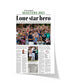 2015 Jordan Spieth Masters Champion 'Lone star hero' Framed Newspaper - TitleGameFrames.com