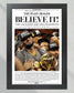 2016 Cleveland Cavaliers Cavs NBA Champions 'BELIEVE IT!' Framed Newspaper - Lebron James - TitleGameFrames.com