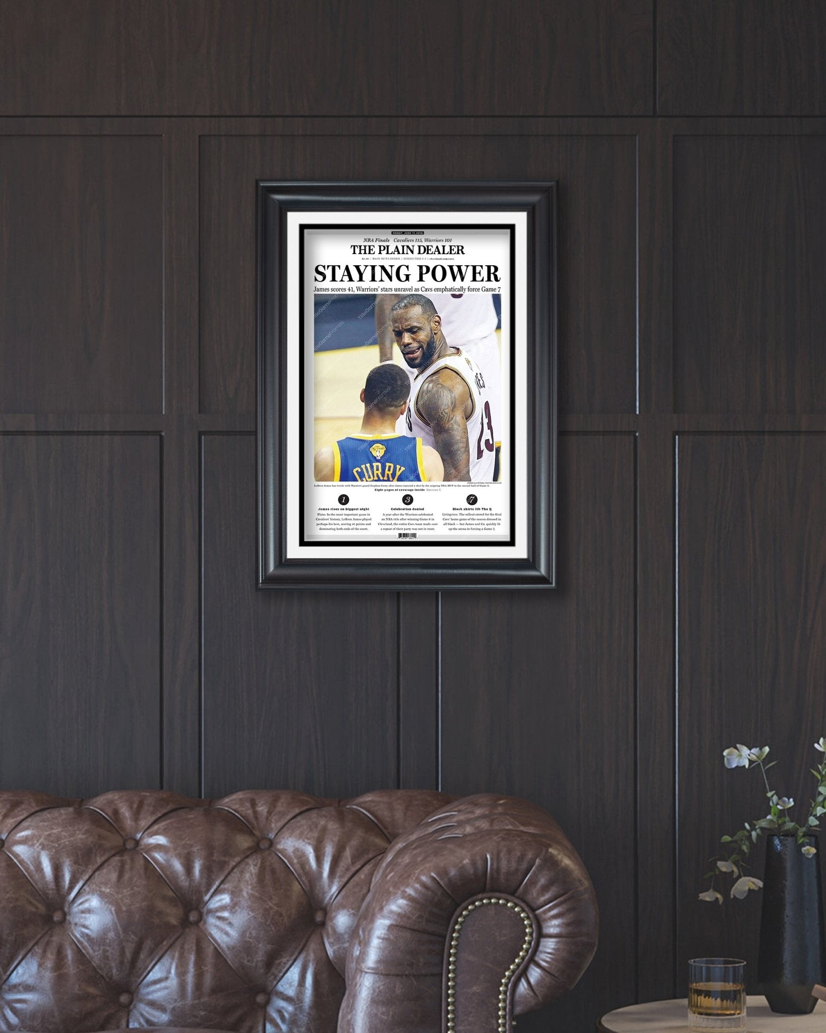 2016 Cleveland Cavaliers Game 6 NBA Finals Lebron vs Steph - TitleGameFrames.com