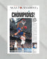 2017 Florida Gators CWS Baseball "CHOMPIONS" Framed Commemorative Newspaper - TitleGameFrames.com