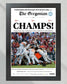 2018 Oregon State Beavers College Baseball World Series 'CHAMPS!' Framed Front Page Newspaper Print - TitleGameFrames.com