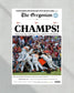 2018 Oregon State Beavers College Baseball World Series 'CHAMPS!' Framed Front Page Newspaper Print - TitleGameFrames.com