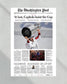 2018 Washington Capitals Stanley Cup Champions "At Last" Framed Newspaper Print - TitleGameFrames.com