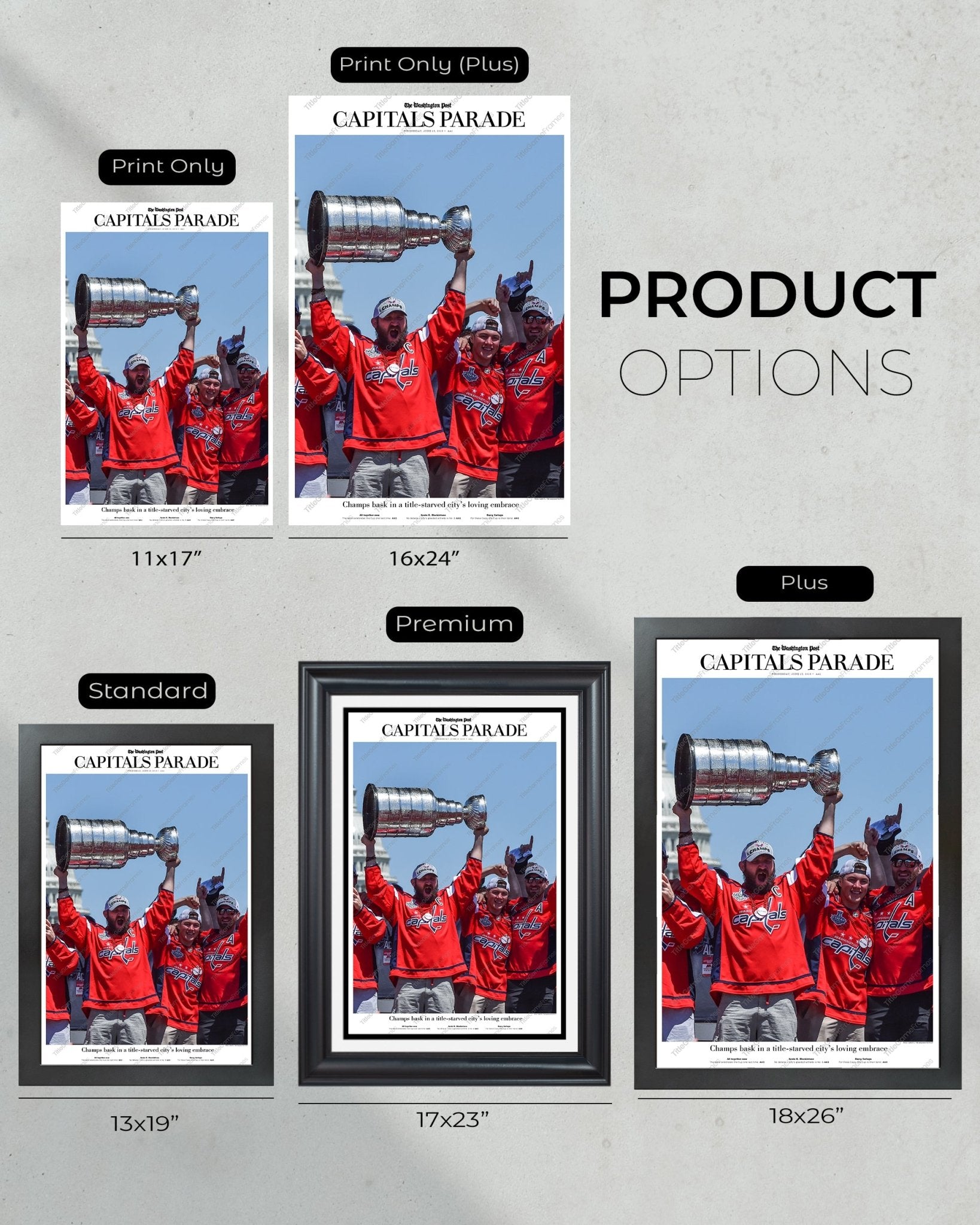 2018 Washington Capitals Stanley Cup 'Champions Parade' Commemorative Newspaper - TitleGameFrames.com