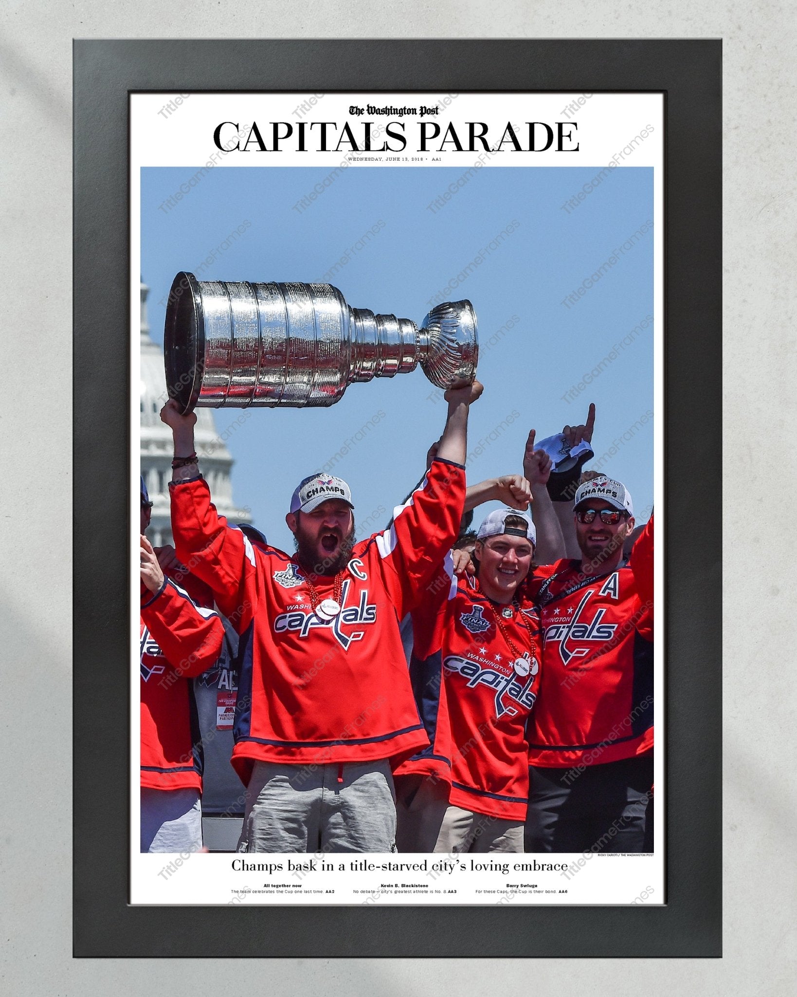 2018 Washington Capitals Stanley Cup 'Champions Parade' Commemorative Newspaper - TitleGameFrames.com