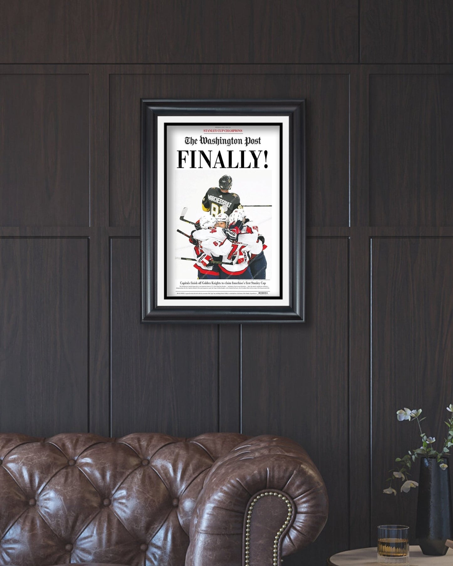 2018 Washington capitals Stanley Cup "Finally" Front Page Newspaper - TitleGameFrames.com