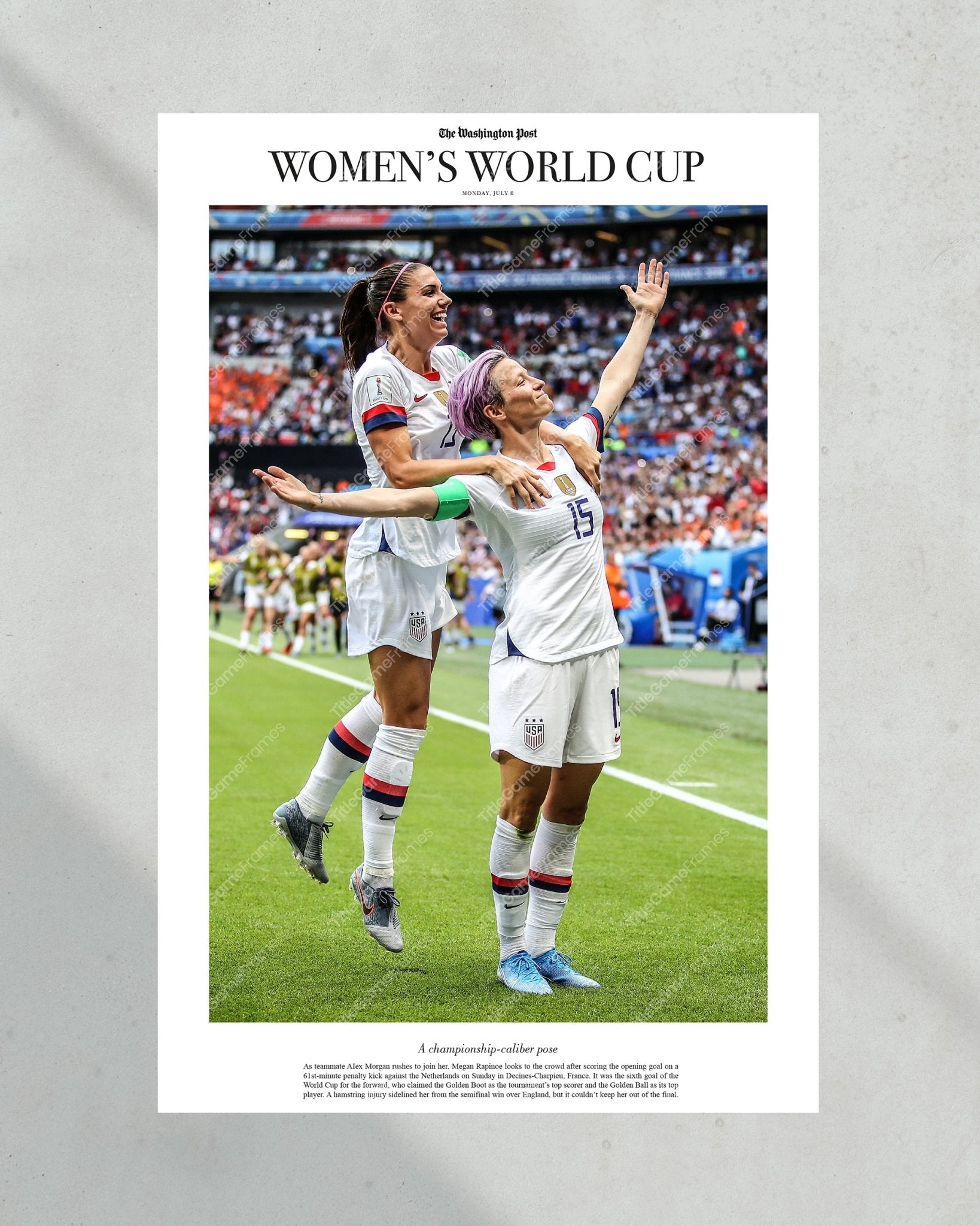 2019 FIFA Women’s World Cup Framed Print - TitleGameFrames.com