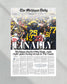 2021 Michigan Wolverines Defeat Ohio State: 42 - 27 'FINALLY' - Framed Print - TitleGameFrames.com