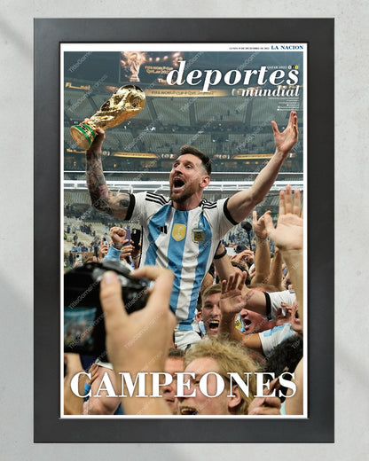 2022 Argentina's World Cup Triumph 'CAMPEONES' Commemorative Newspaper - Title Game Frames