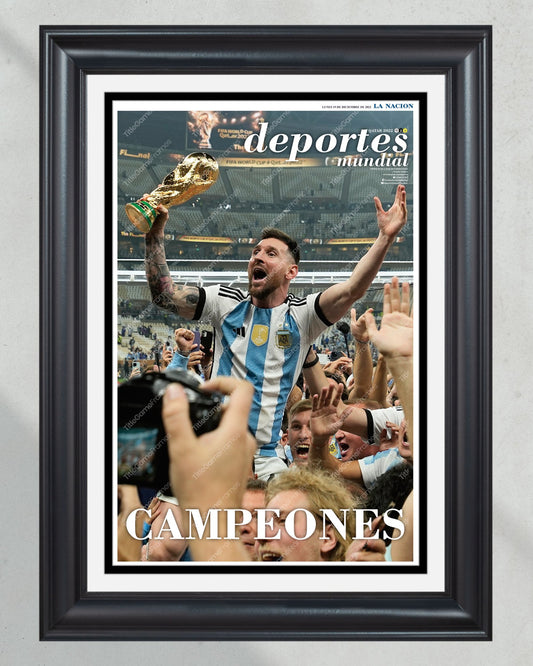 2022 Argentina's World Cup Triumph 'CAMPEONES' Commemorative Newspaper - Title Game Frames