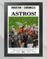 2022 Houston Astros “Astros!” World Series Framed Front Page Newspaper Print - TitleGameFrames.com