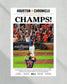 2022 Houston Astros “Champs” World Series Framed Front Page Newspaper Print - TitleGameFrames.com